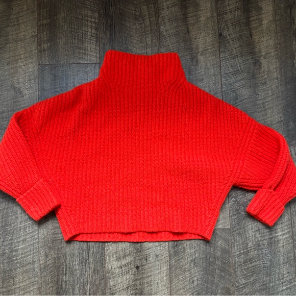 Maeve Anthropologie Red Cowl Neck Sweater - Picture 1 of 4